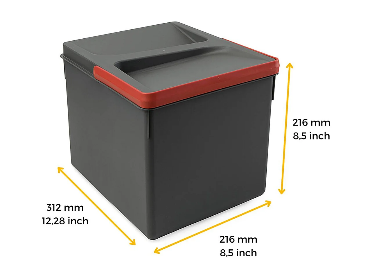 Bacs de tri pour tiroir de cuisine Recycle 1 bac de 12 litres