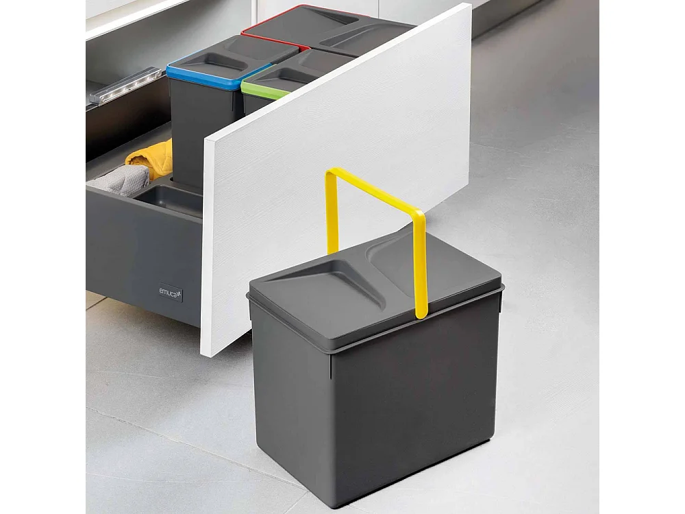 Bacs de tri pour tiroir de cuisine Recycle 2 bacs de 12 litres