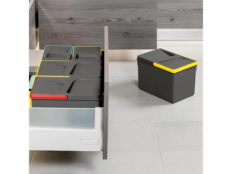 Bacs de tri pour tiroir de cuisine Recycle 2 bacs de 12 litres