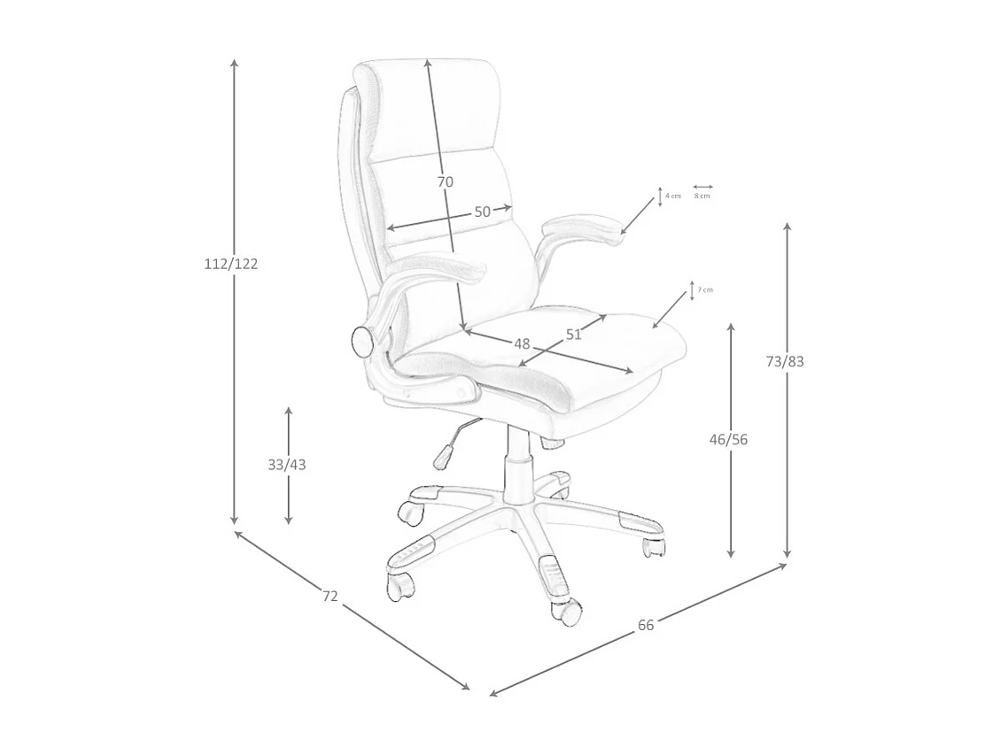 Brązowe obrotowe krzesło biurowe ze sztucznej skóry