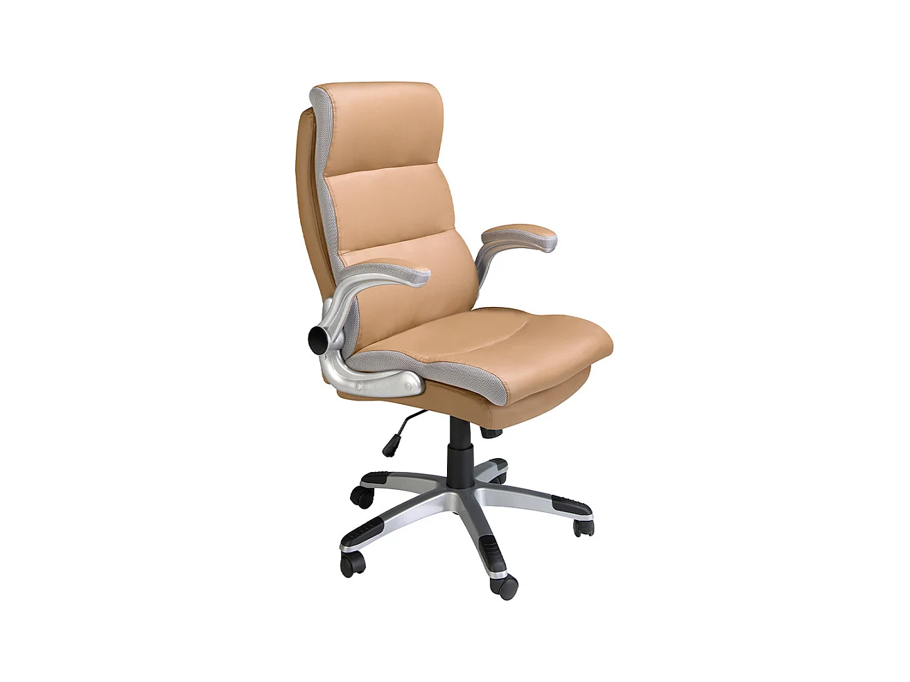 Sedia da ufficio girevole in similpelle marrone   4141 ANGEL CERDA
