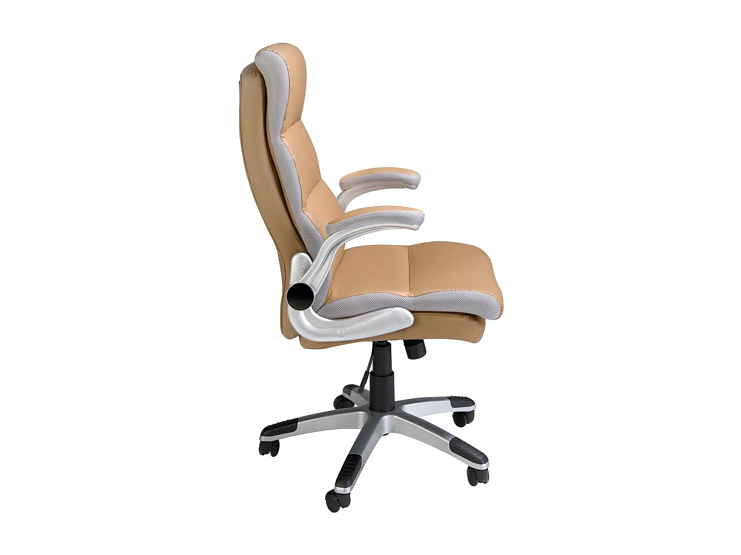 Bürodrehstuhl aus braunem Kunstleder 4141 ANGEL CERDA