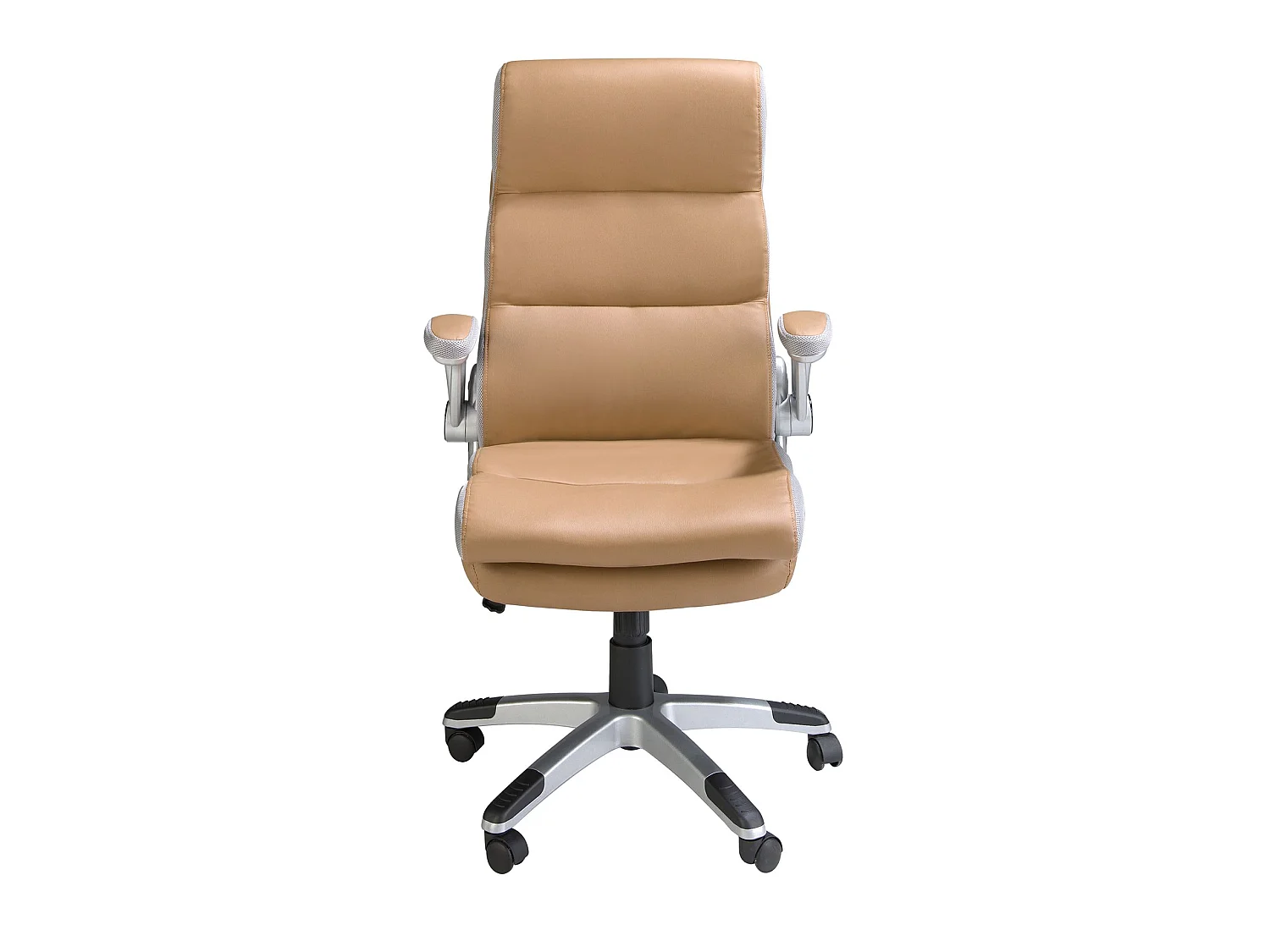 Brown leatherette swivel office chair 4141 ANGEL CERDA