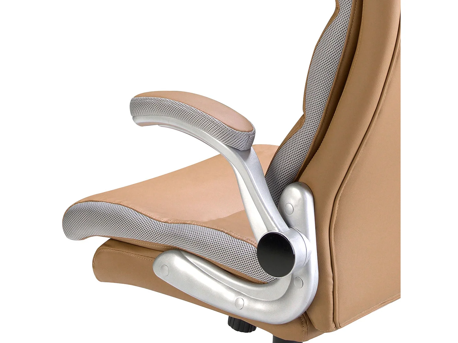 Brown leatherette swivel office chair 4141 ANGEL CERDA