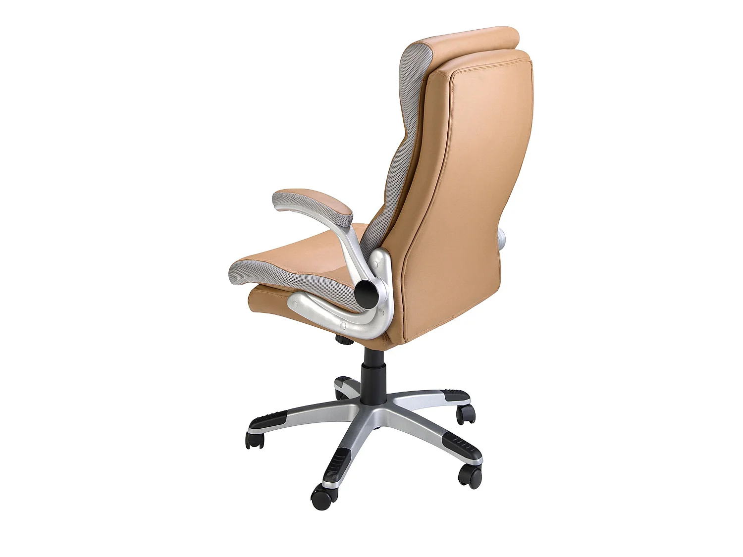 Brown leatherette swivel office chair 4141 ANGEL CERDA