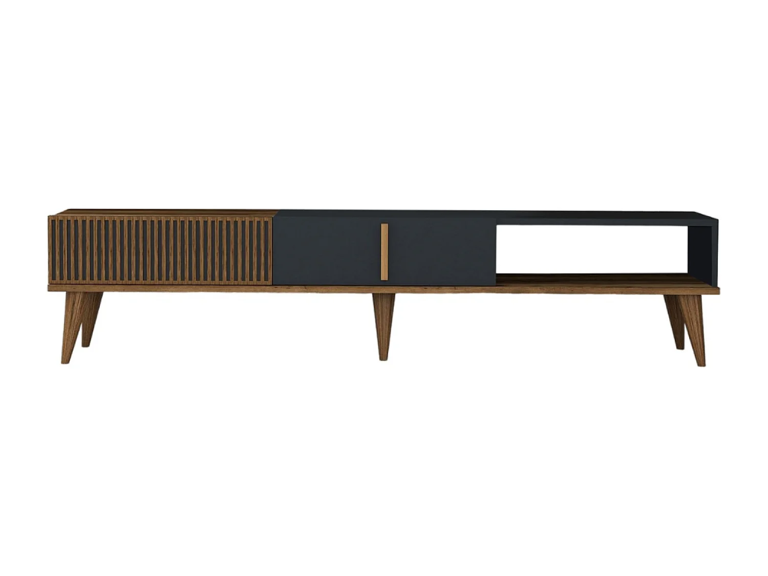 Mueble TV diseño madera y carbón 180 cm NOLA