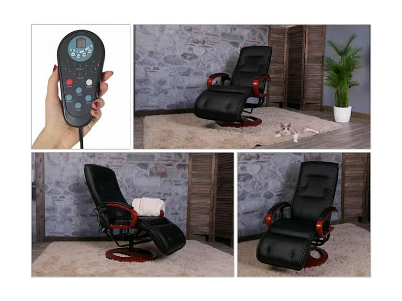 Fauteuil Relax Massant Londres Noir