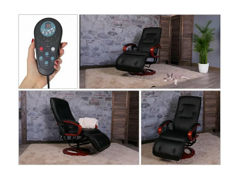 Fauteuil Relax Massant Londres Noir