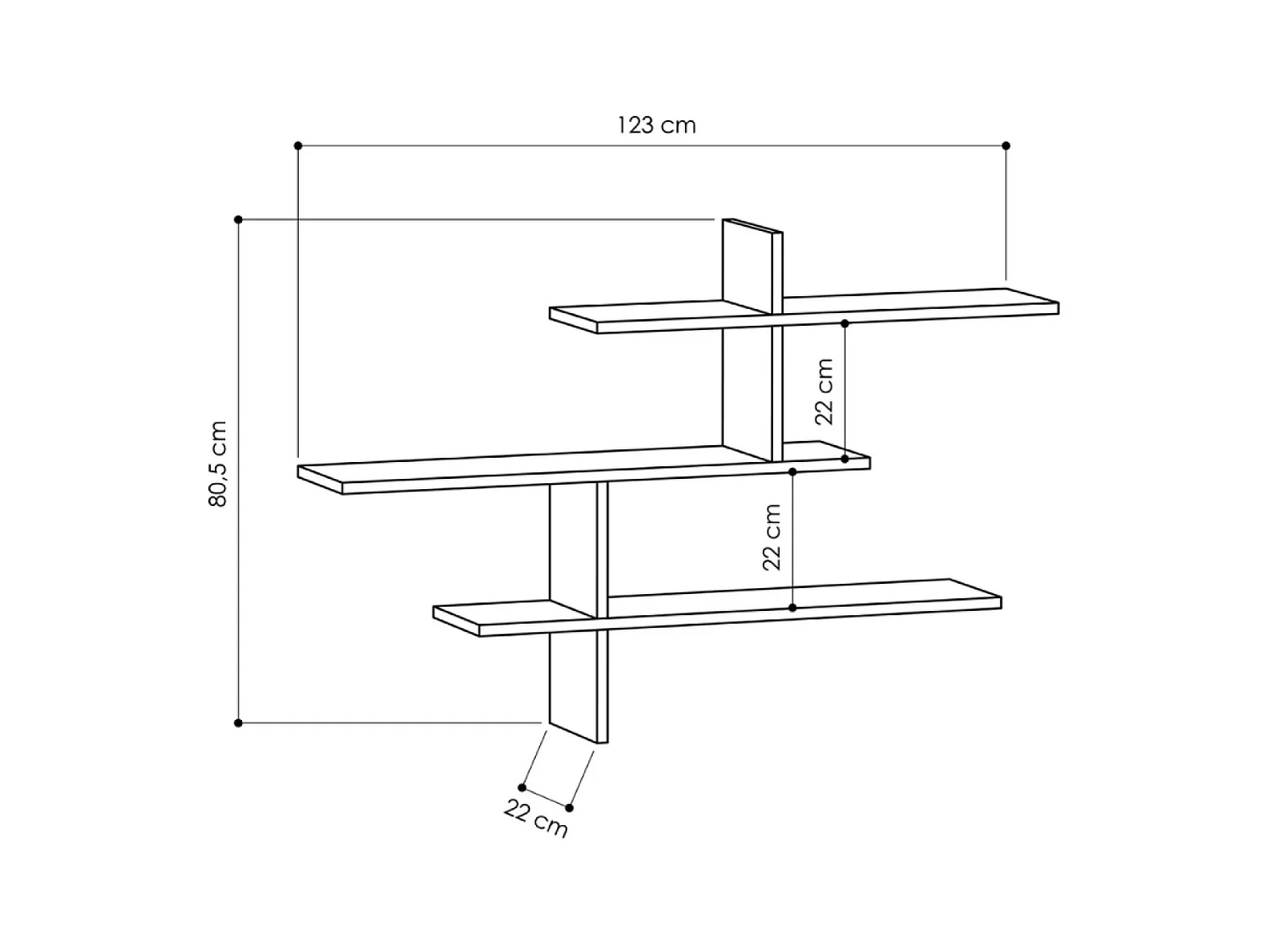 Mensole da parete design TANA