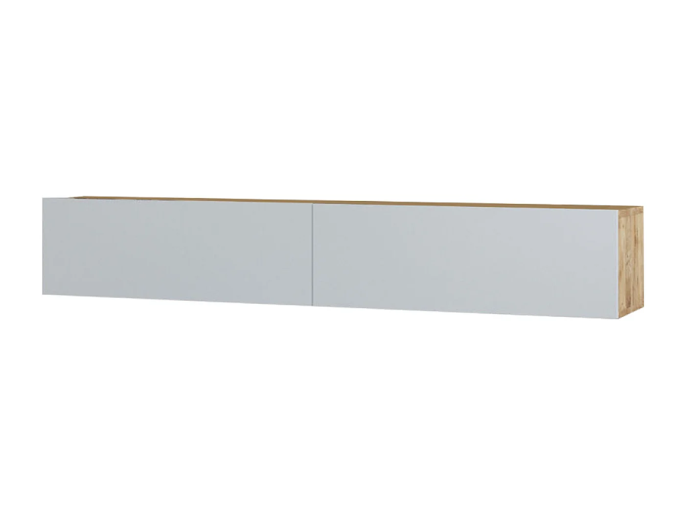 Zwevend TV-meubel Wit en Hout 180cm HYL Modern en Elegant