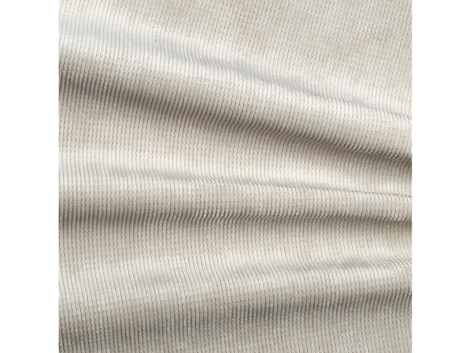 Canapé angle droit convertible dunlopillo velours côtelé beige 140cm MYRA