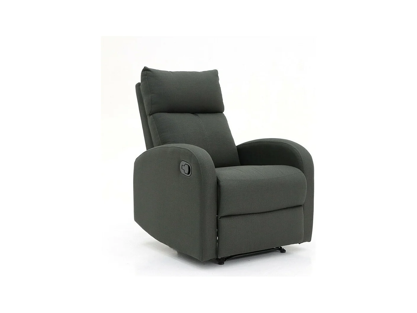 Relaxfauteuil ERA manueel verstelbaar in PU materiaal, grijs, een uitzonderlijke fauteuil