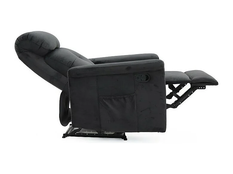 Handmatig verstelbare relaxfauteuil VENISE in de kleur zwart