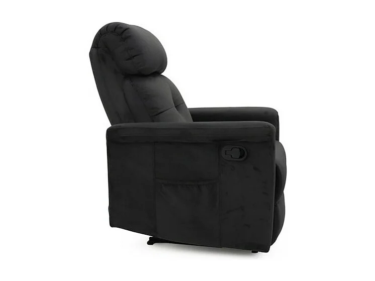 Handmatig verstelbare relaxfauteuil VENISE in de kleur zwart