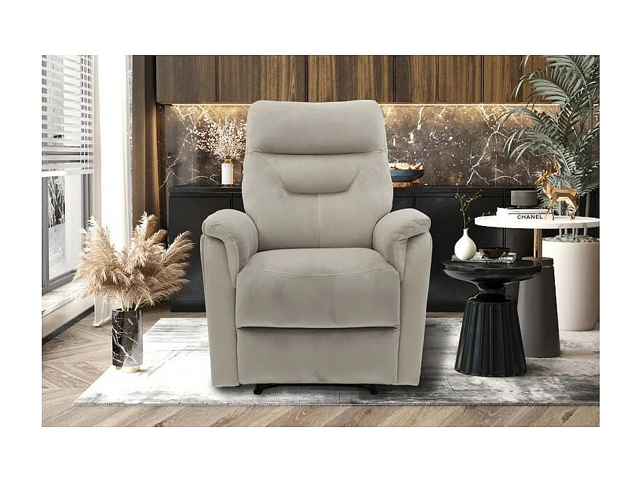 Fauteuil relaxation relevable manuellement PARIS – Coloris beige – Confort et élégance