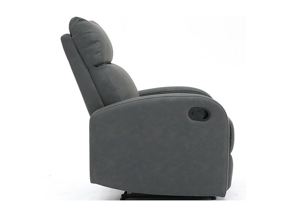 Relaxfauteuil ERA manueel verstelbaar in PU materiaal, kleur zwart, een uitzonderlijke fauteuil