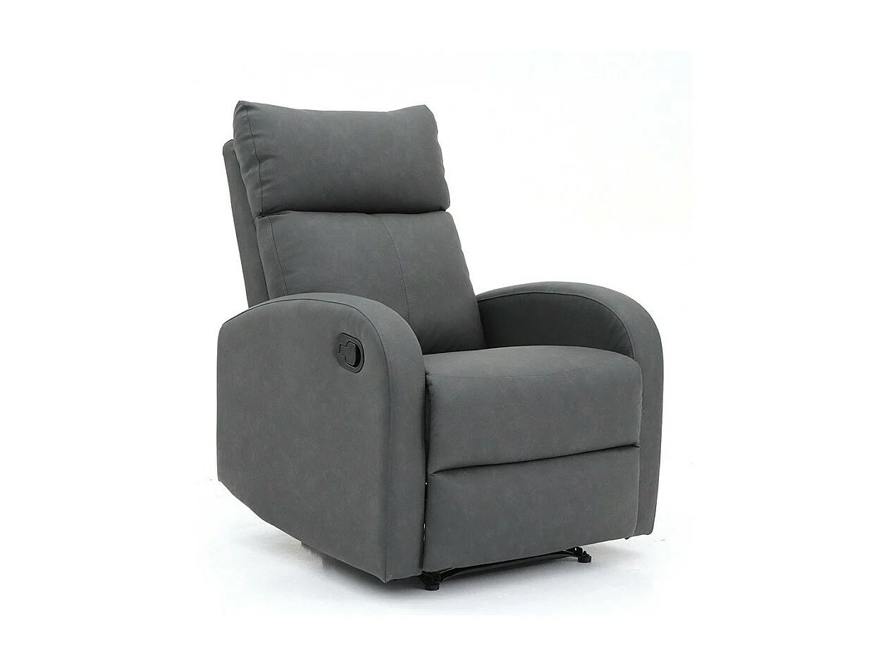 Fauteuil relax ERA relevable manuellement matière PU couleur noir, un fauteuil d'exception