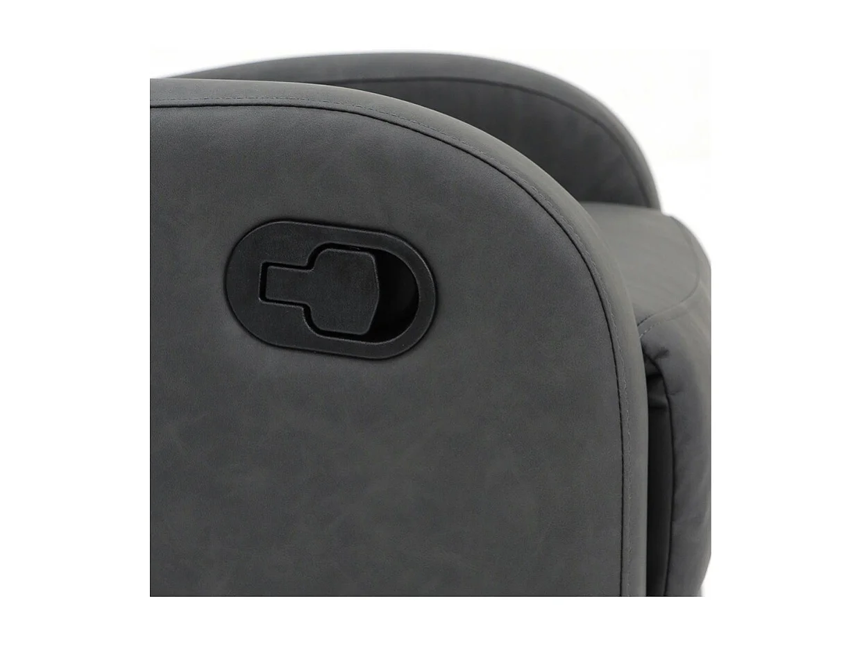 Fauteuil relax ERA relevable manuellement matière PU couleur noir, un fauteuil d'exception