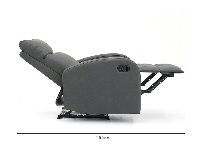 Fauteuil relax ERA relevable manuellement matière PU couleur noir, un fauteuil d'exception