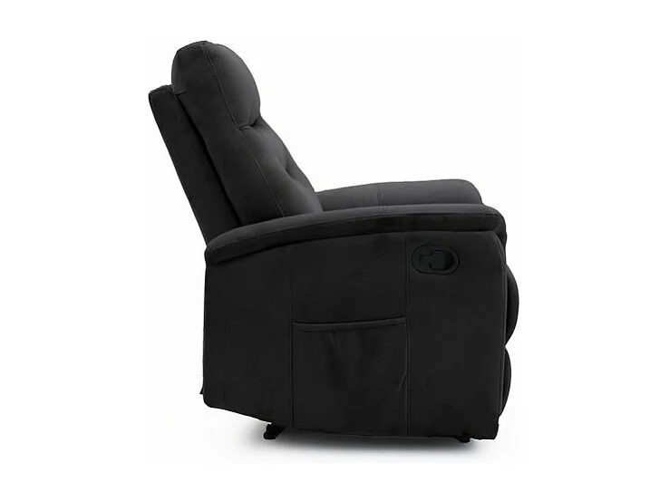 Handmatig verstelbare relaxfauteuil PARIS in de kleur zwart