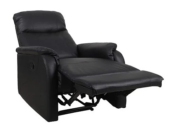 Handmatig verstelbare relaxfauteuil BERLIN in de kleur zwart