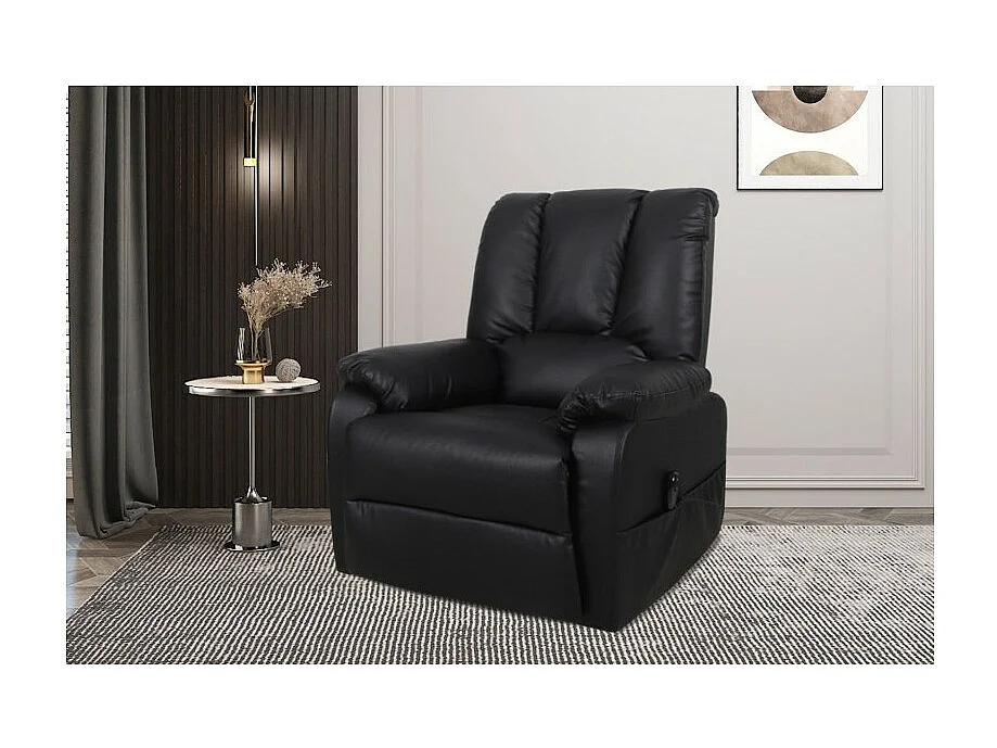 Fauteuil relax electrique TAIWAN simili noir PU