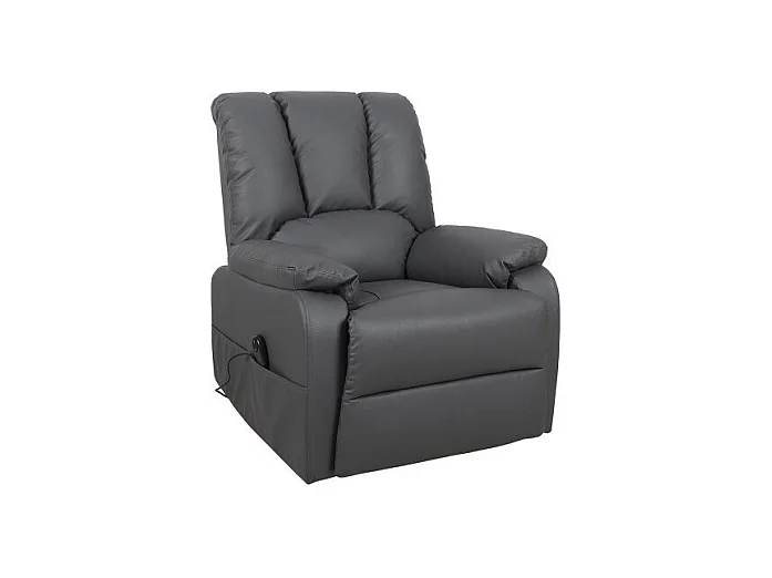Elektrische relaxfauteuil TAIWAN in grijs kunstleer PU