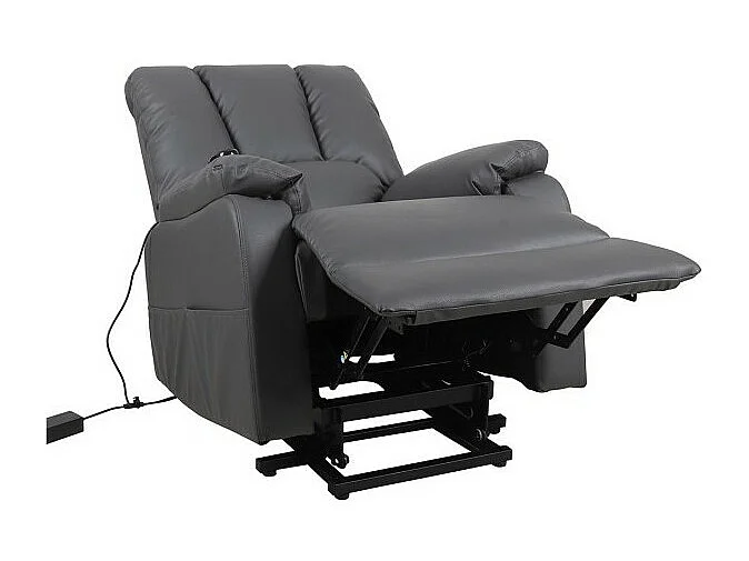Fauteuil relax électrique TAIWAN simili gris PU