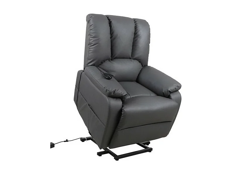 Fauteuil relax électrique TAIWAN simili gris PU