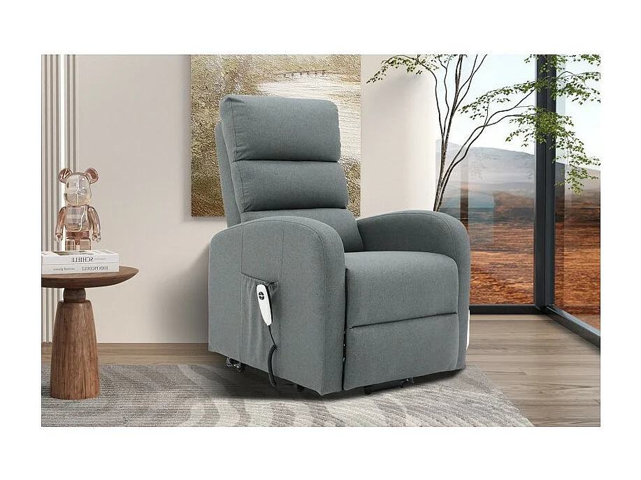 Fauteuil relax electrique SYDNEY Tissu Gris Foncé