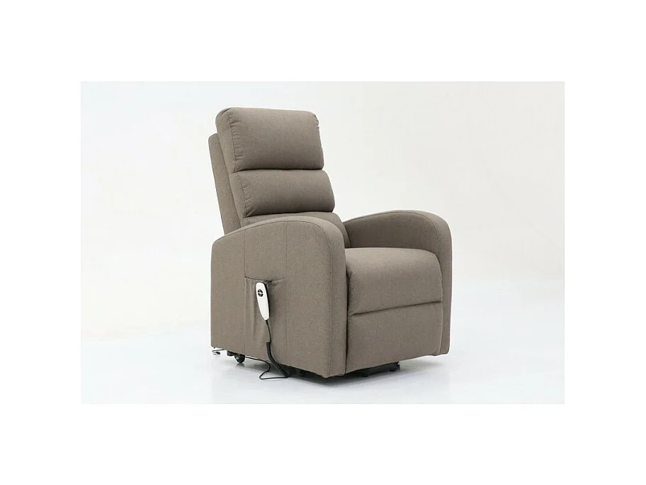 Fauteuil relaxation releveur electrique SYDNEY Tissu Taupe