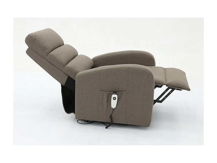 Elektrischer Relaxsessel SYDNEY Stoff Taupe