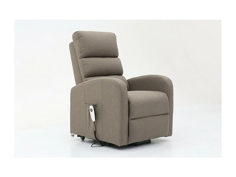 Elektrischer Relaxsessel SYDNEY Stoff Taupe