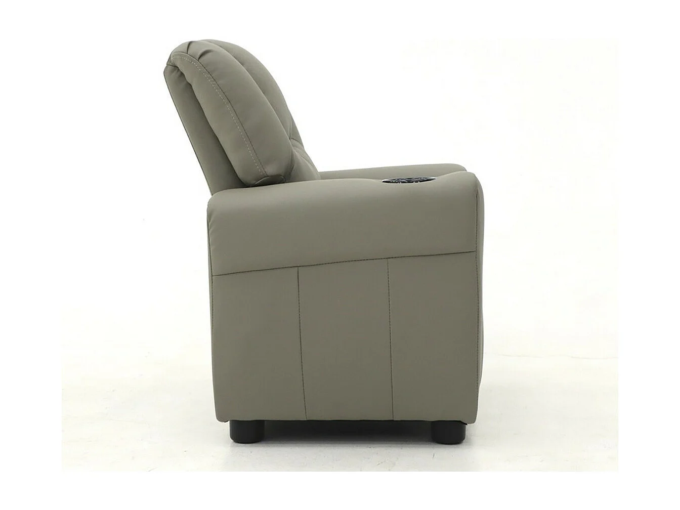 Mini relaxfauteuil ITCHI handmatig verstelbaar, materiaal PU, kleur grijs.