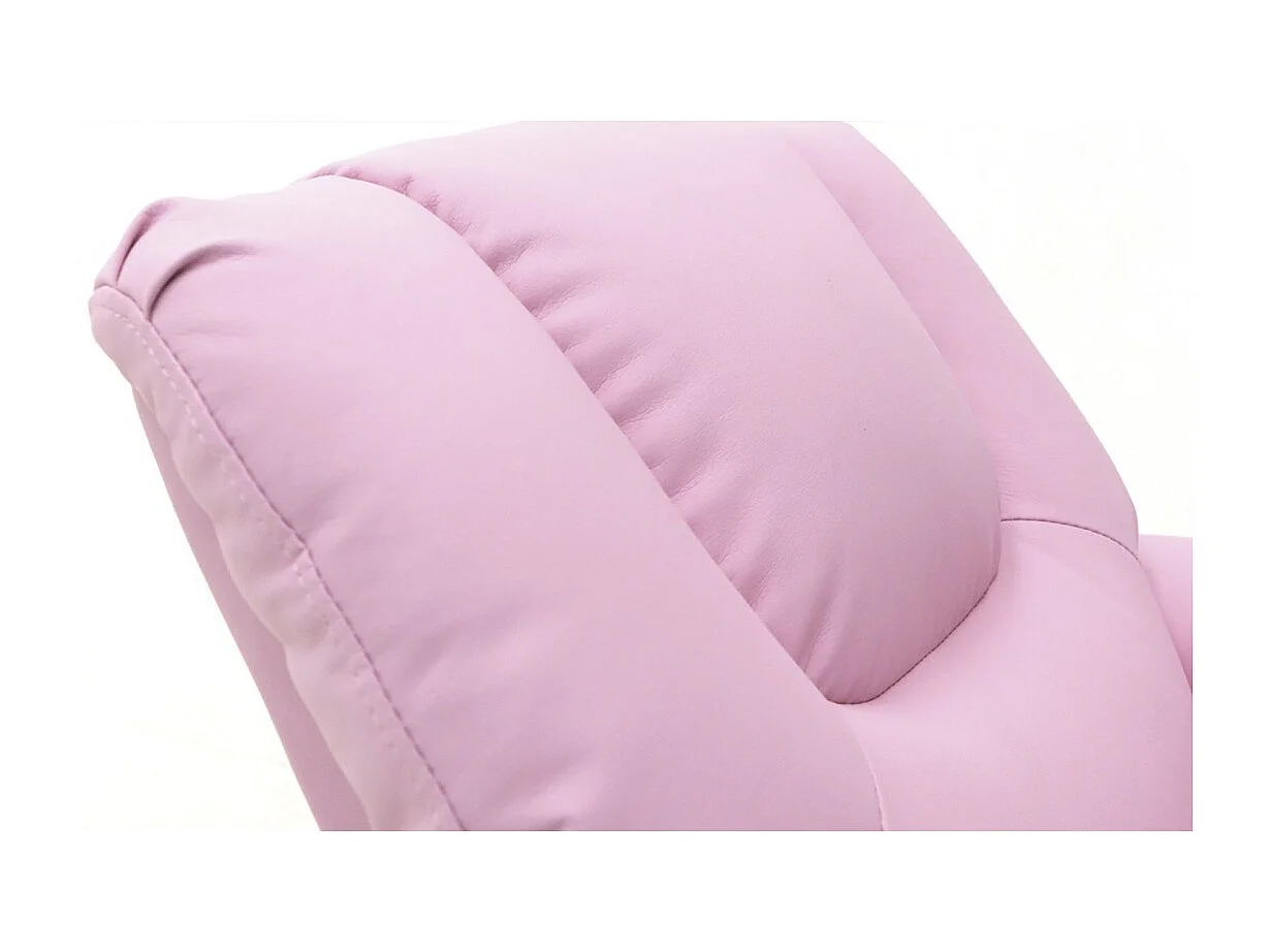 Mini relaxfauteuil ITCHI handmatig verstelbaar, materiaal PU, kleur roze.