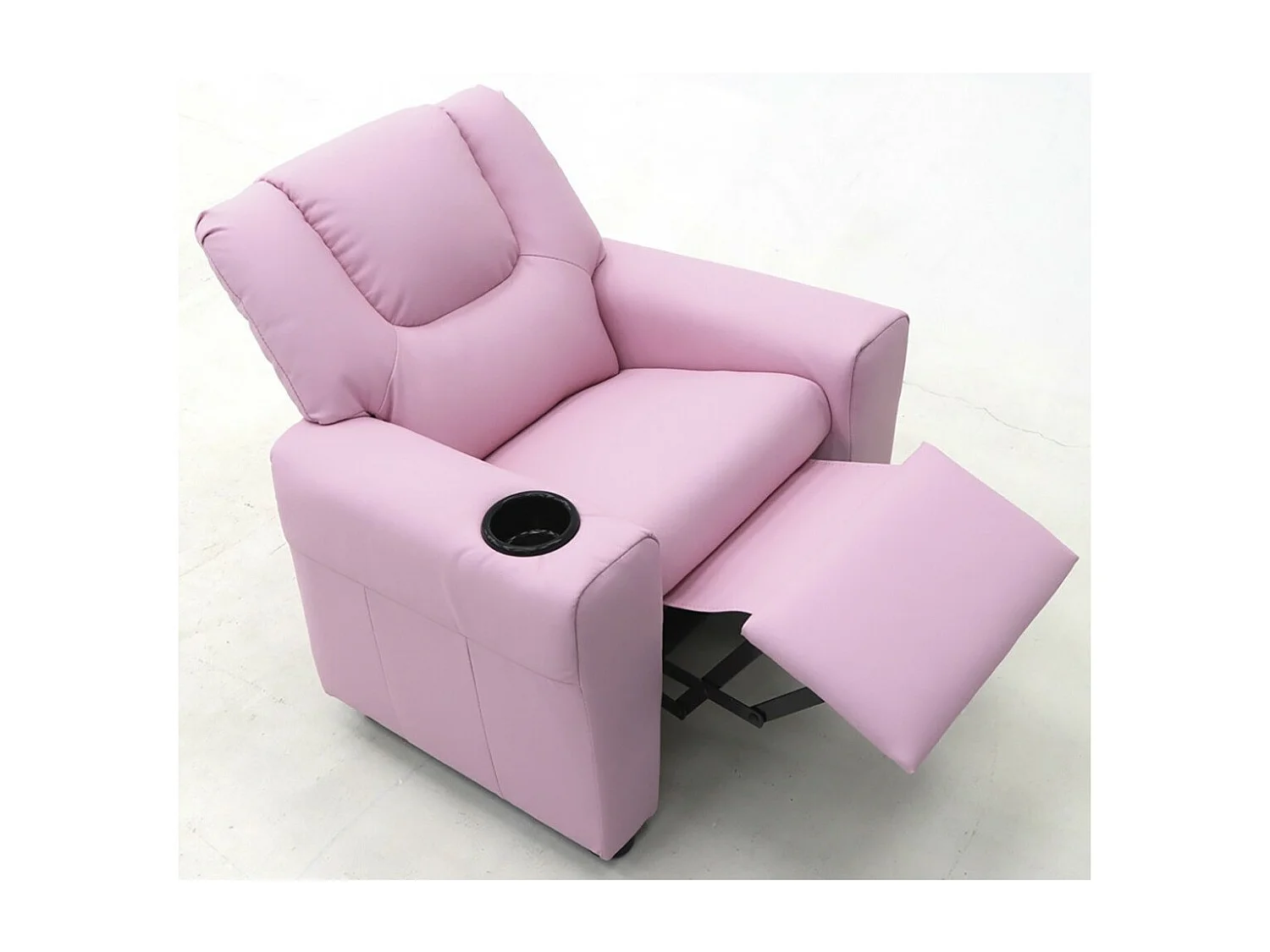 Mini relaxfauteuil ITCHI handmatig verstelbaar, materiaal PU, kleur roze.