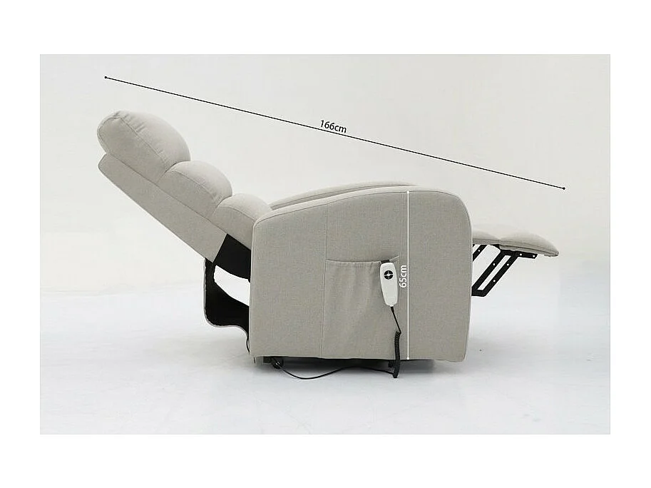 Fauteuil relaxation releveur electrique SYDNEY Tissu Gris clair
