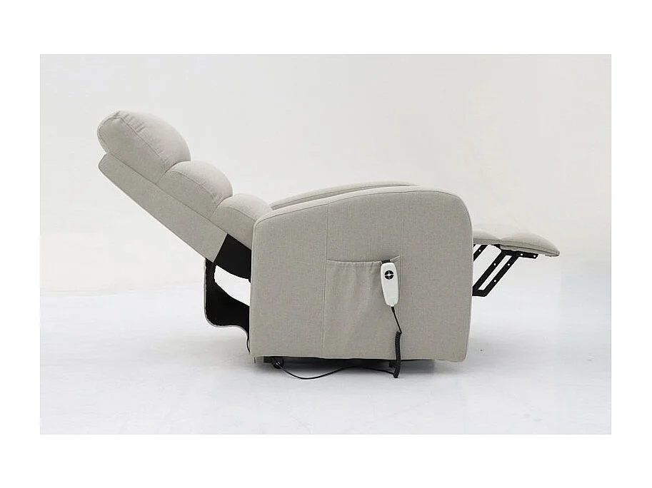Fauteuil relaxation releveur electrique SYDNEY Tissu Gris clair