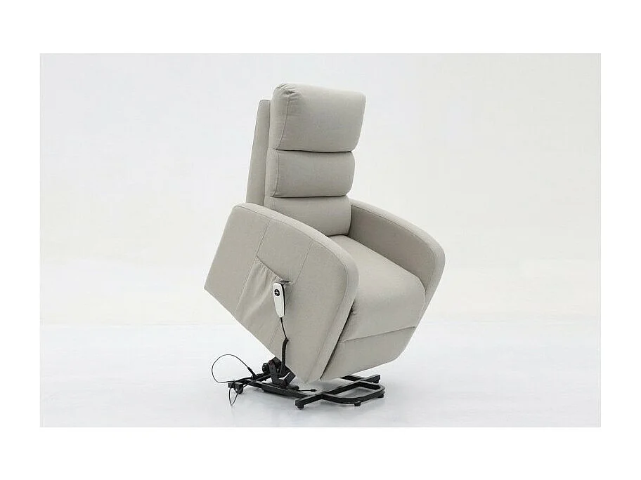 Fauteuil relaxation releveur electrique SYDNEY Tissu Gris clair