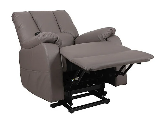 Elektrischer Relaxsessel TAIWAN in Taupe, Kunstleder PU