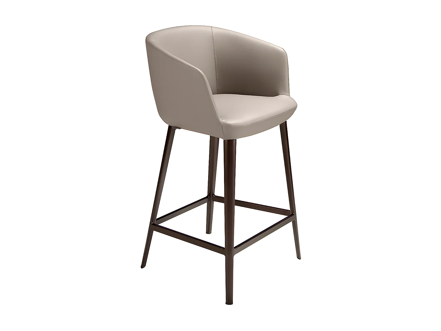 Tabouret en simili cuir gris 4134 ANGEL CERDA