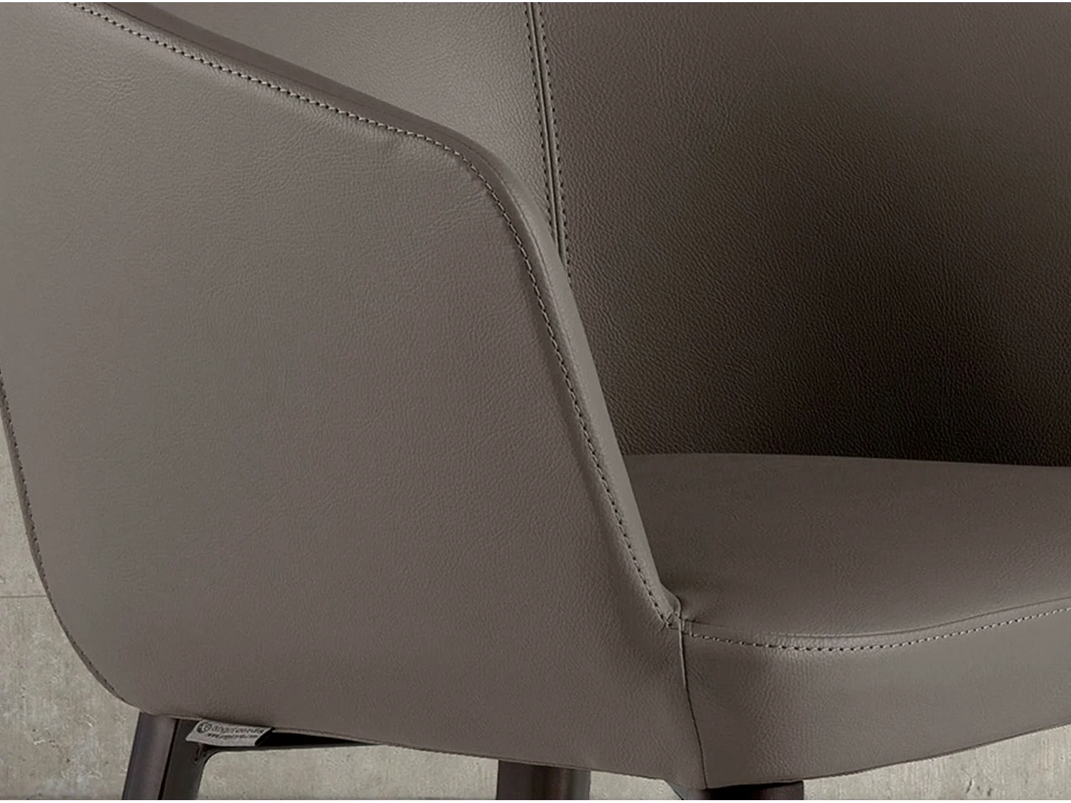 Tabouret en similicuir gris 4134 ANGEL CERDA