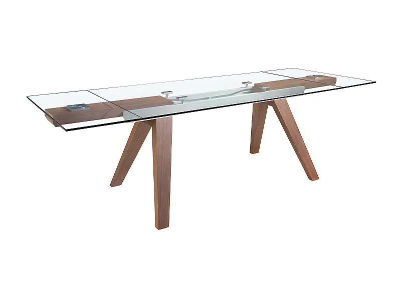 Table à manger à rallonge rectangulaire verre trempé 1131 ANGEL CERDA