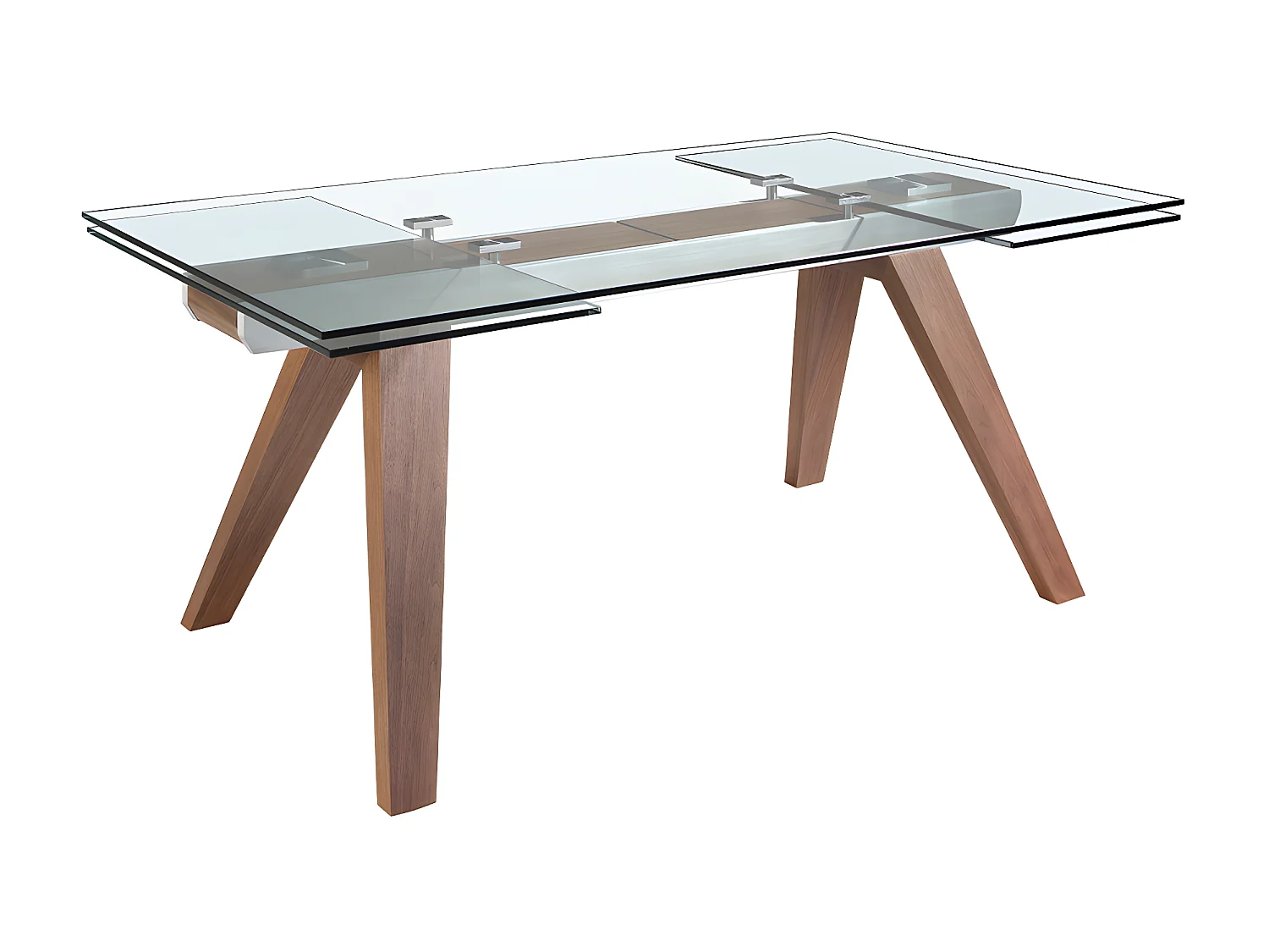 Tavolo da pranzo allungabile rettangolare vetro temperato   1131 ANGEL CERDA