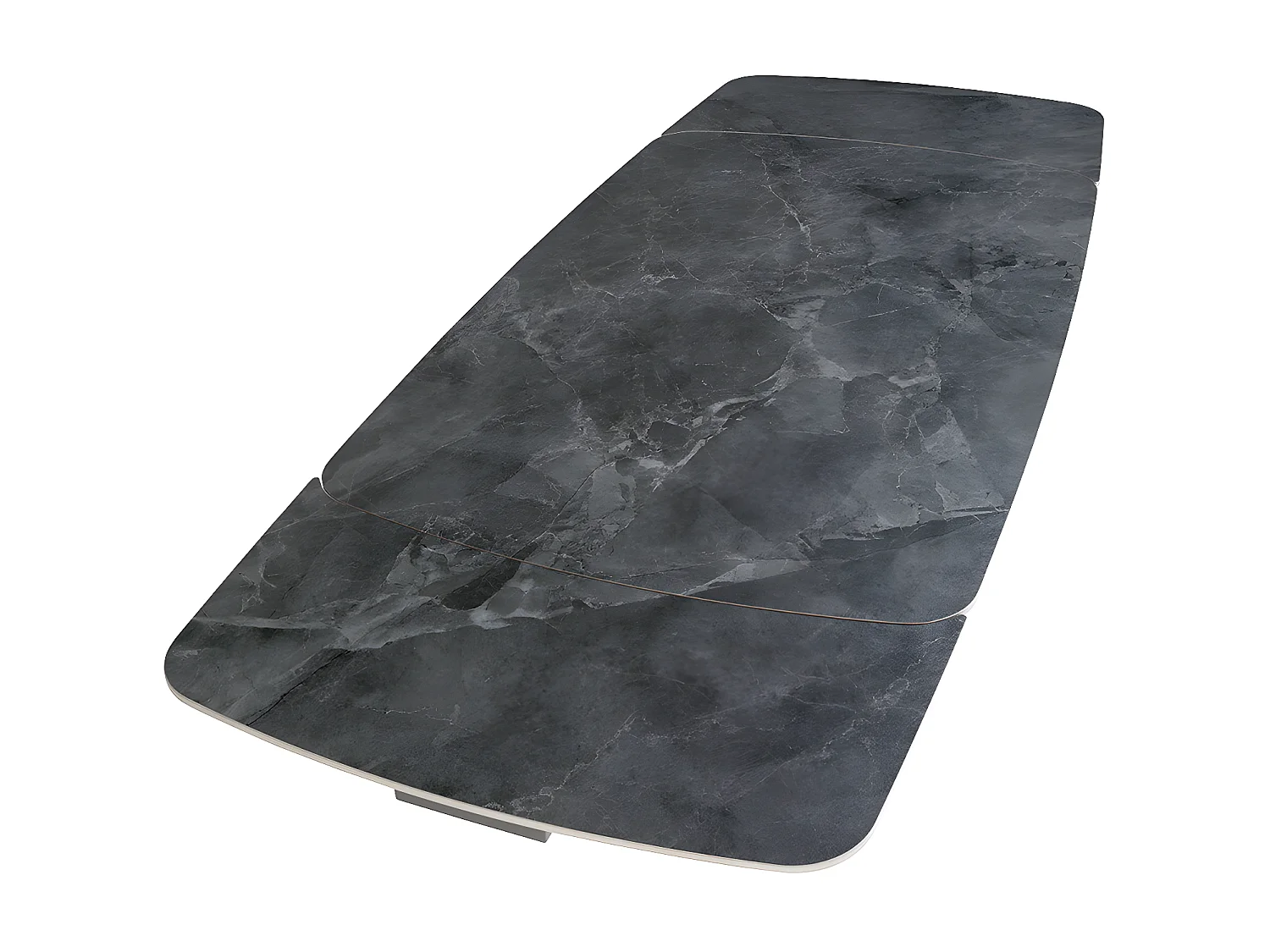 Table à manger à rallonge baril ovale marbre porcelaine 1132 ANGEL CERDA