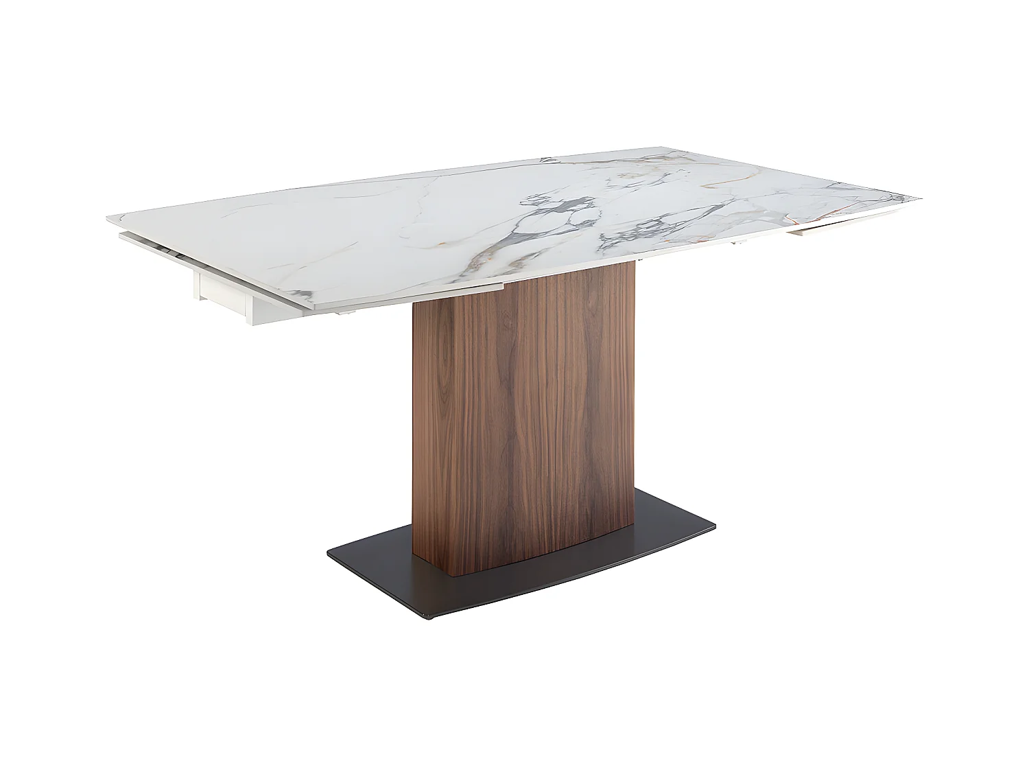 Mesa comedor extensible ovalada barril mármol porcelánico  1133 ANGEL CERDA