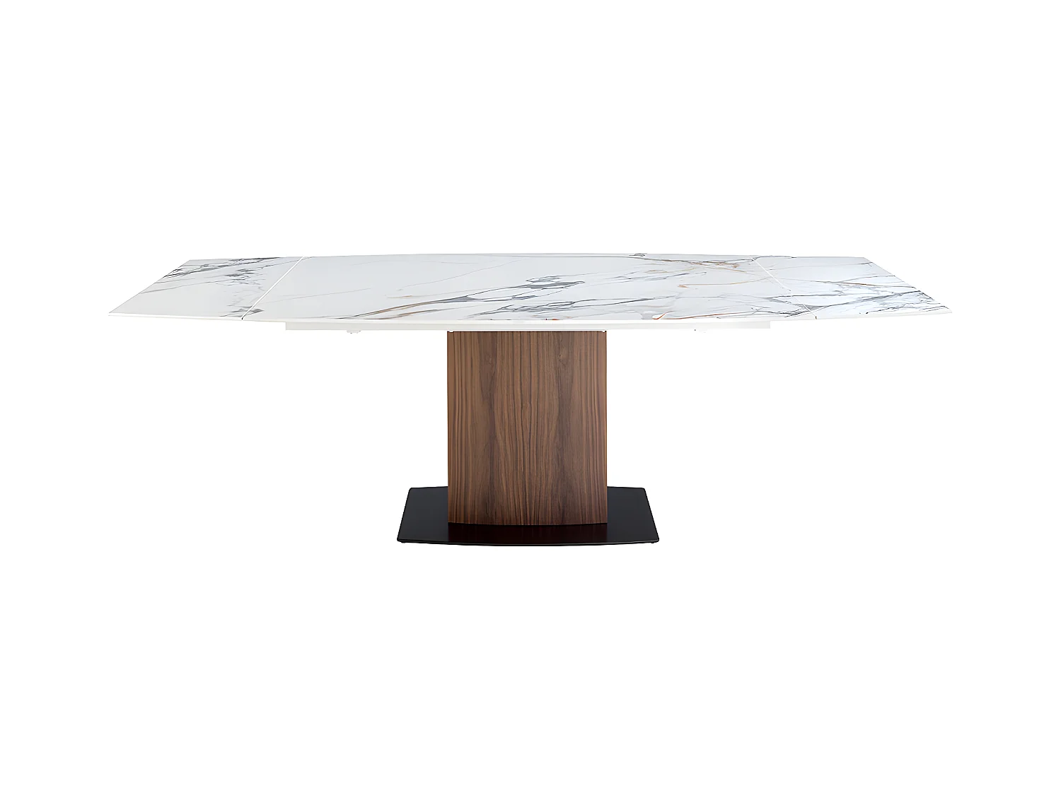 Mesa comedor extensible ovalada barril mármol porcelánico  1133 ANGEL CERDA