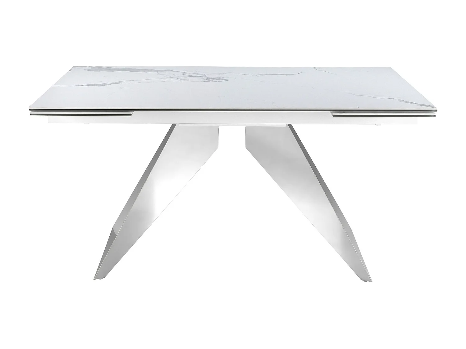 Tavolo da pranzo allungabile rettangolare marmo porcellanato e acciaio cromato 1116 ANGEL CERDA