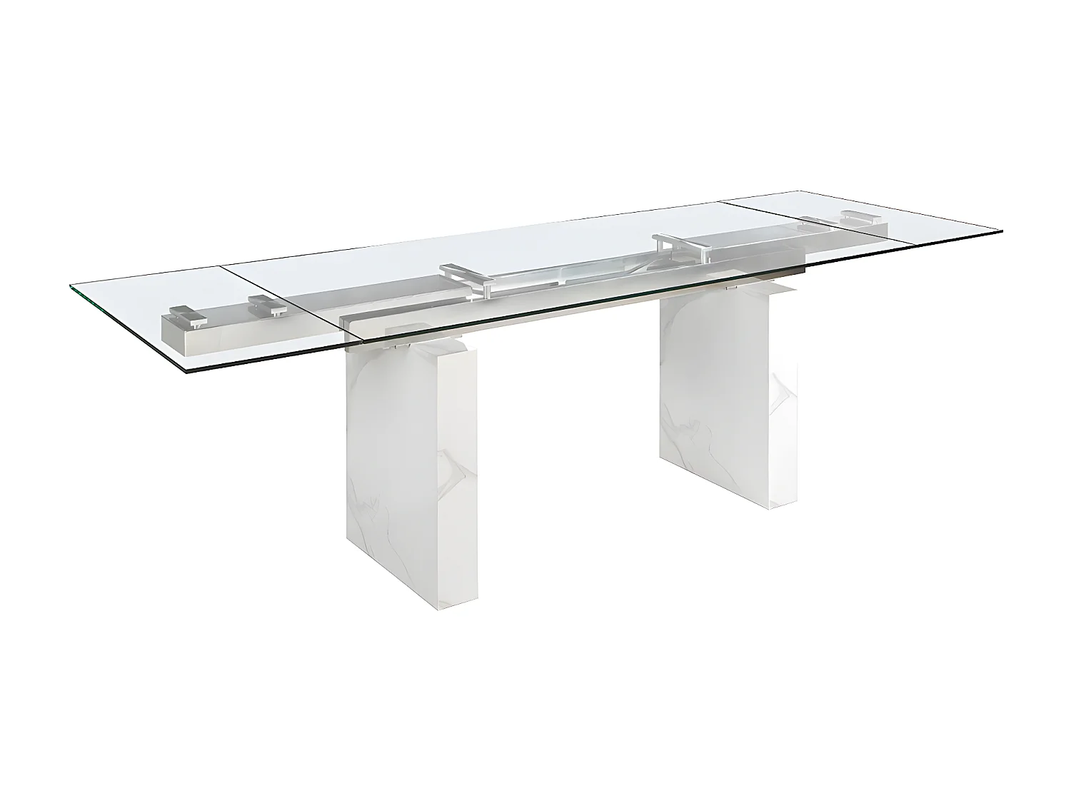 Table à manger à rallonge rectangulaire verre trempé 1112 ANGEL CERDA