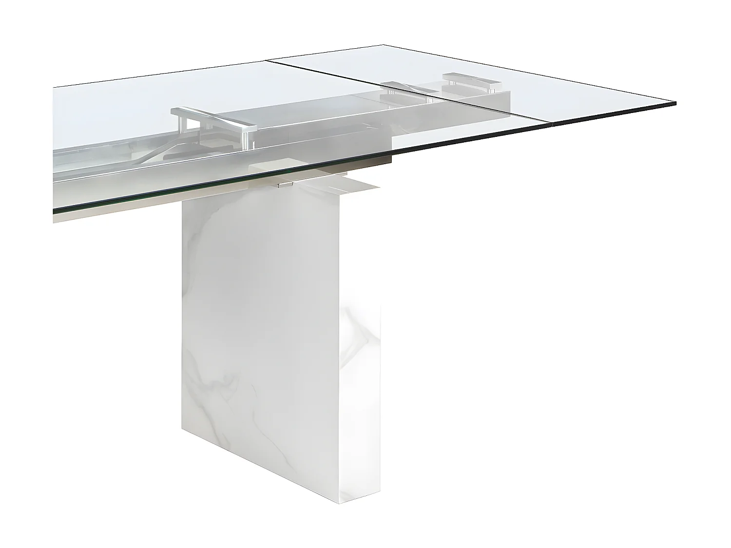 Table à manger à rallonge rectangulaire verre trempé 1112 ANGEL CERDA